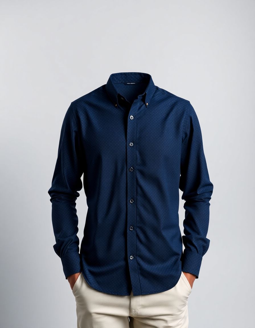 Navy Blue Casual Shirt